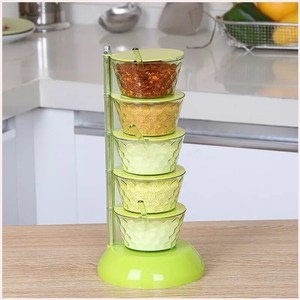 Scatola di condimento rotante scatola di condimento tridimensionale cucina cremagliera di condimento combinazione padella di sale casa - Product Image 3