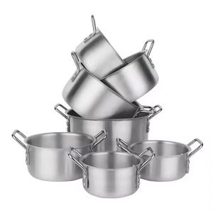 5-Piece Thickened Aluminum <b>Pot</b> Set Cross-border Kitchen Ware <b>Soup</b> <b>Pot</b> 14-26CM with 7 Cooking Utensils Set - Product Image 6