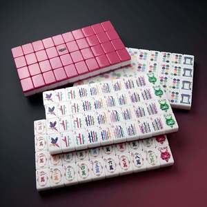 Juego de Mahjong Americano Tradicional de Lujo, Estilo Instagram, con Fichas Acrílicas y Patas Metálicas Plegables, Resistente, para 4 Jugadores - Product Image 6