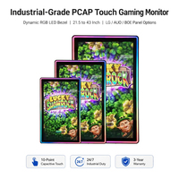 Monitor de Pantalla Táctil LCD LED Halo de 21.5/23.8/27/32/43 Pulgadas al por Mayor con Pantalla Táctil 3M ELO para Máquinas de Juegos Arcade