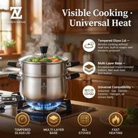 Casserole vapeur innovante en acier inoxydable 304 avec bec verseur et design de vidange facile – Marmite fonctionnelle pour la maison moderne