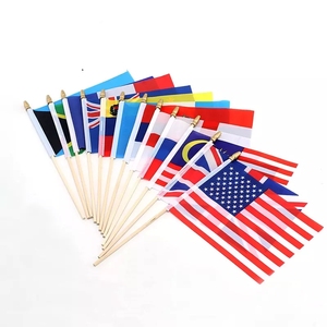 Mini Bandera de catar para <span class=keywords><strong>partidos</strong></span> de fútbol, Bandera de mano personalizada de Catar, 100% poliéster, <span class=keywords><strong>2022</strong></span>, venta al por mayor - Product Image 5