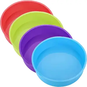24x5.7cm 9 Inch Non-Stick Silicone Round Cake Baking Form for Cake Vegetable Pancakes Pizza