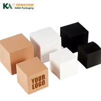Caja Plegable Rígida Negra Mate con Logotipo Personalizado KAKA, Empaque de Regalo de Lujo para Ropa, Sombreros, Envío de Productos Electrónicos