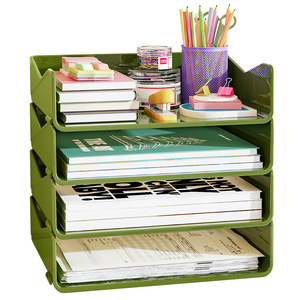 Sinh viên ký túc xá dày lưu trữ giá nhựa khung tập tin bookend văn phòng cung cấp Hộp lưu trữ cho phòng khách nghiên cứu Máy tính để bàn - Product Image 5