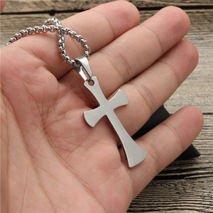 <b>Cross</b> Pendant Necklace Stainless Steel Unisex Fashion Jewelry Gift - Product Image 4