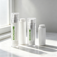Conteneur cosmétique en PET de haute qualité de 30 ml à 50 ml, flacon pompe sans air recyclable pour crème, emballage pour soins de la peau avec logo