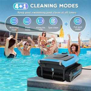 Nettoyeur de piscine robotisé sans fil automatique pour piscines hors sol et enterrées, robot de nettoyage de piscine extérieure - Product Image 3