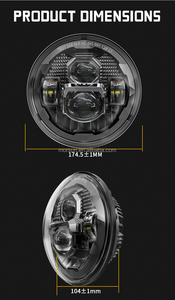 Phare de moto LED rond DOT de 7 pouces pour <span class=keywords><strong>Harley</strong></span> <span class=keywords><strong>Davidson</strong></span> Accessoires Fat Boy Road King <span class=keywords><strong>Electra</strong></span>/Street <span class=keywords><strong>Glide</strong></span> Softail Parts - Product Image 5