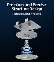 Support de téléphone portable C293 Yesido en alliage d'aluminium, rotatif à 360°, avec excellente dissipation thermique et design pliable pour table