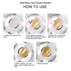 Aurora Solid Mirror Nail Powder Metálico Colorido Polvo Metal <span class=keywords><strong>Efecto</strong></span> Nail Glitter UV Gel Polish Chrome Powder Nail - Product Image 5