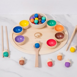 <span class=keywords><strong>Due</strong></span> <span class=keywords><strong>in</strong></span> un gioco di smistamento a colori per bambini di educazione precoce con perline magnetiche a colori - Product Image 4