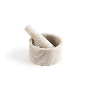 Sigma Exports - Juego de Mortero y Pilón de Mármol Gris Natural, Resistente, Manual, para Especias, Hierbas y Ajo, Herramienta de Cocina de Piedra Duradera - Product Image 1