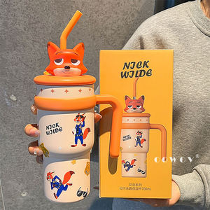 <span class=keywords><strong>Bouteille</strong></span> d'eau isotherme <span class=keywords><strong>Disney</strong></span> Cartoon avec couvercle à paille, <span class=keywords><strong>thermos</strong></span> grande capacité pour enfants - Product Image 2