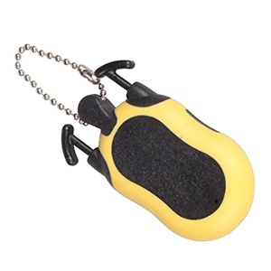 <span class=keywords><strong>Mini</strong></span>-<span class=keywords><strong>golf</strong></span> portable 2 en 1 léger en plastique avec logo personnalisé jaune rouge noir avec porte-clés - Product Image 1