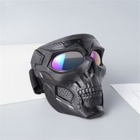 Masques tactiques intégraux respirants pour la protection extérieure et la conduite, motif squelette