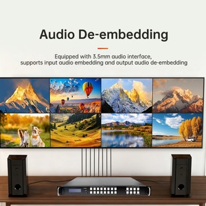 ไมค์เอเจนท์ 8x8 ตัวสลับสัญญาณแบบไร้รอยต่อ 4K60Hz ตัวควบคุมวิดีโอวอลล์พร้อมมัลติวิวเวอร์ 4 ช่อง รองรับการควบคุมผ่าน RS232 LAN WebGUI - Product Image 4