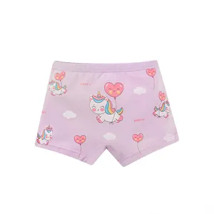 Fábrica New Cartoon 3 Peças Set Pink Purple Bonito Meninas Algodão Baby Underwear Crianças Crianças Respirando Calcinha