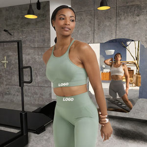 High Quality <b>Women's</b> Lightweight Print Yoga Set 2-Piece Workout <b>Shorts</b> Seamless Quick Dry Four-Way <b>Stretch</b> Nylon/Spandex Gym - Product Image 3