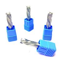 Fraise à queue spirale en carbure triple denture revêtue d'AlTiN pour machine de fraisage CNC, fraisage en escalier, OEM/ODM 65HRC