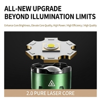 Lampe torche laser haute puissance en alliage d'aluminium, livraison gratuite directe d'usine, batterie grande capacité 5000 mAh, étanche et rechargeable