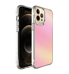 Funda Protectora de Lujo para <span class=keywords><strong>iPhone</strong></span> <span class=keywords><strong>12</strong></span> Pro Max, 17 Air, 16E, 14, 15 Plus, <span class=keywords><strong>12</strong></span>, 13 <span class=keywords><strong>Mini</strong></span>, 11, de TPU Suave y PC Rígido, con Acabado Rosa - Product Image 2