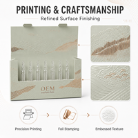 Boîte cadeau de luxe en carton recyclable de 2 mm avec fentes, logo gaufré, pelliculage mat/brillant, personnalisable pour parfum et cils
