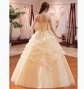 Robes de Mariée Simples <span class=keywords><strong>Bustier</strong></span> Ajustées, <span class=keywords><strong>Robe</strong></span> de <span class=keywords><strong>Princesse</strong></span> pour Photographie - Product Image 3