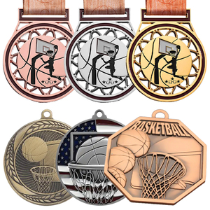 Médailles et trophées de football, boxe, BJJ, basketball, kickboxing en alliage de zinc plaqué or 3D personnalisés avec conception gratuite, 65 mm, 3 mm - Product Image 5