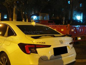 สปอยเลอร์หลังสำหรับ Honda Integra ปี 2022 2023 คุณภาพสูง ผลิตจากพลาสติก ABS สีดำเงา ไม่ทำสี สำหรับติดตั้งท้ายรถ - Product Image 3