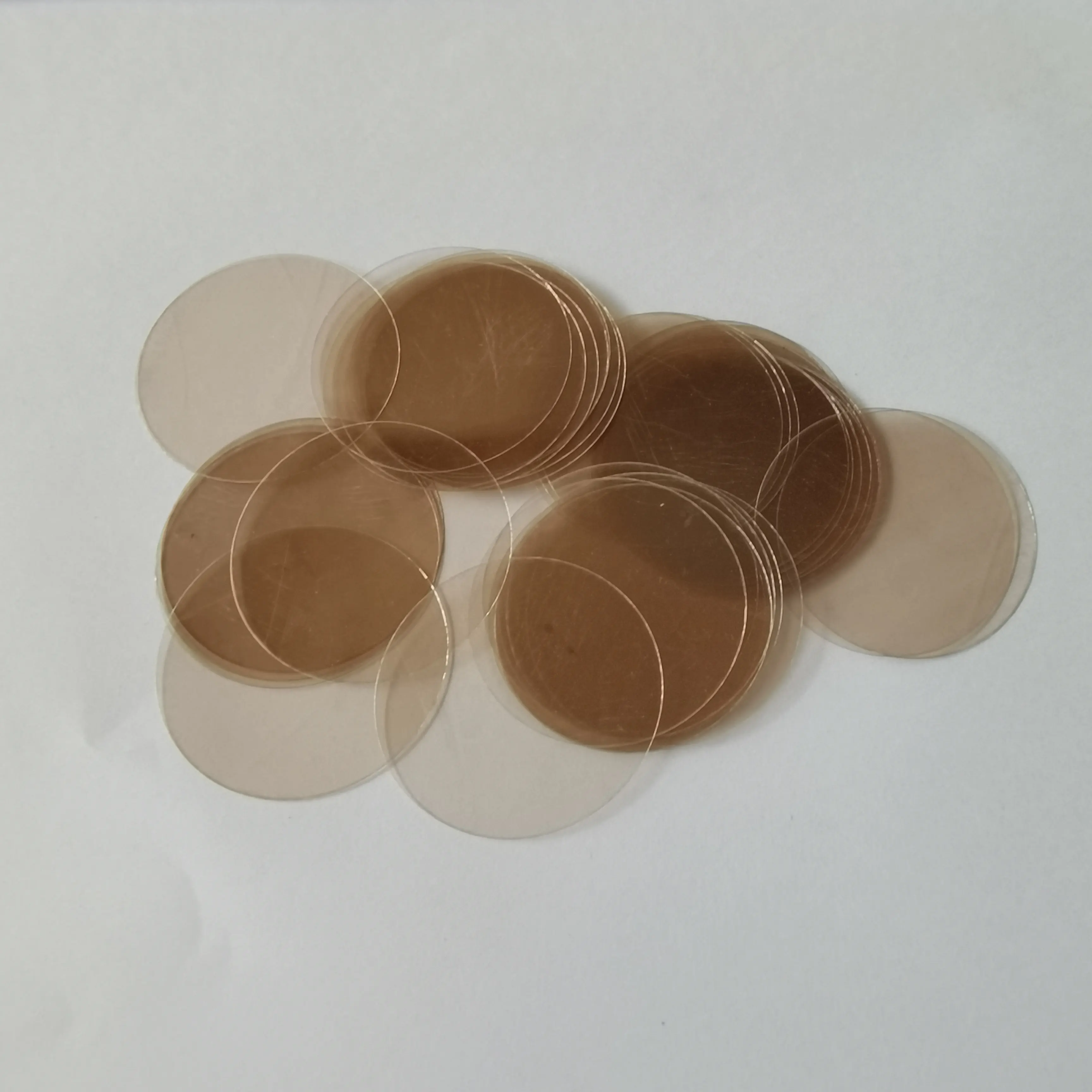 Mica disques verre mica diapositives cercle mica bandes pour lames de microscope.