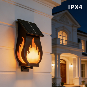 Lámpara de Pared LED Solar Moderna con Sensor de <span class=keywords><strong>Luz</strong></span>, Impermeable IP64, 10W, 3500K, Diseño de Marco para Iluminación de Jardín y Caminos - Product Image 3