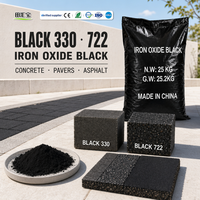 Oxyde de fer noir 330 en poudre pour blocs de béton et produits cimentés, Fe2O3 96% Min, 325 Mesh, faible dosage