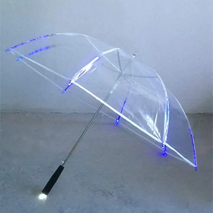 लोगो के साथ कस्टम regenschirm paraguas parapluie parasole छतरी का नेतृत्व किया
