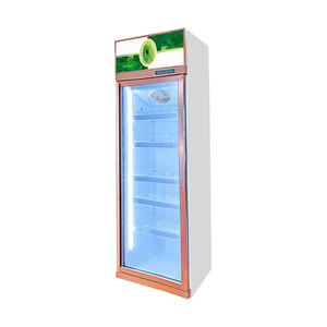 Réfrigérateur commercial à porte vitrée pour boissons, vitrine verticale avec éclairage LED, présentoir de boissons pour supermarché - Product Image 1