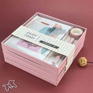 Set de Papelería Escolar Ecológico, Regalo Bonito para Niños, Bolígrafo Rosa, Caja de Plástico Resistente - Product Image 6