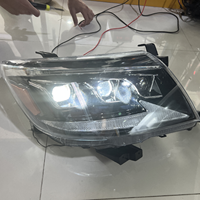 Kit de conversion de carrosserie de camionnette, systèmes d'éclairage, feux de voiture, phares à LED à 3 lentilles pour Hilux Vigo 2012-2014