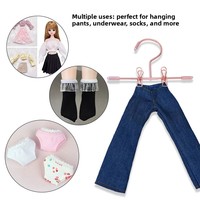 Nouvelle poupée de 30 cm avec vêtements de bébé en métal, clip pour collants de 7,5 cm et petit cintre de 12 cm, rangement multifonctionnel pour vêtements de bébé