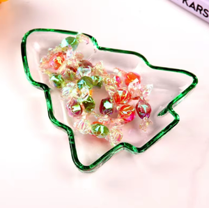 Plato de fruta de cristal hecho a mano patrón japonés tradicional plato de salsa de árbol de Navidad plato de decoración <span class=keywords><strong>del</strong></span> hogar - Product Image 5