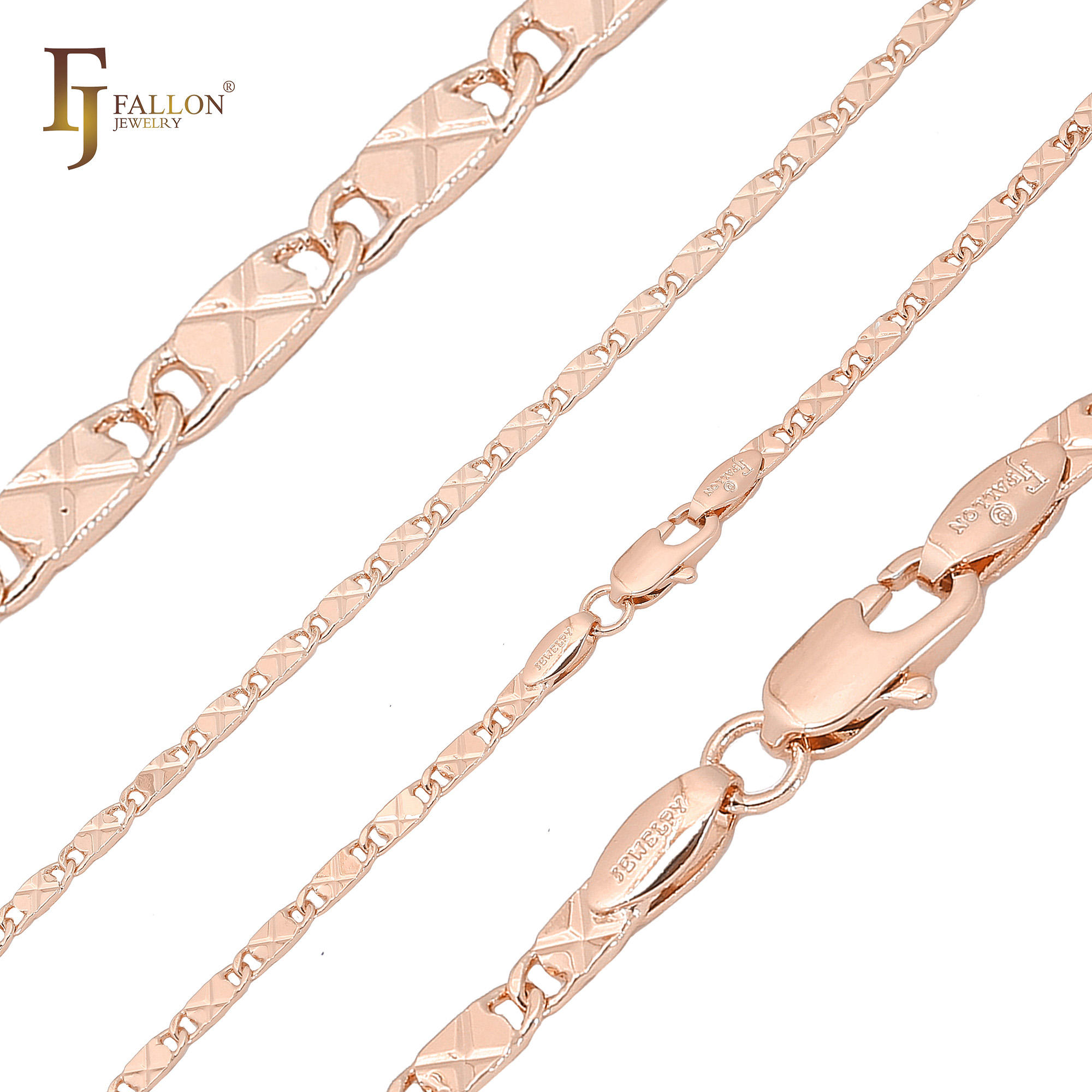 14K Gold Plated Brass Snail Link Cross Necklace Chain | Fashion Jewelry for  Unisex