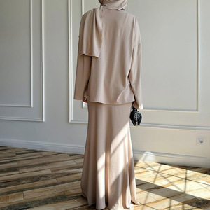 Robe longue de luxe personnalisée <span class=keywords><strong>Lin</strong></span>, vêtements islamiques, abaya, mode modeste de Dubaï, robes élégantes pour femmes - Product Image 3