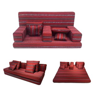 Sofá Cama Plegable y Compacto de Pana, Futón para el Suelo, Sofá Cama <span class=keywords><strong>con</strong></span> Colchón y Almohadas, Cómodo y Portátil para Invitados - Product Image 2