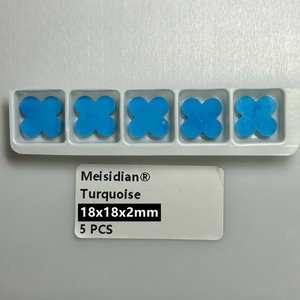 أحجار كريمة من 8 إلى 23 أحجار فيروزي عالية الجودة بأربع أوراق شجر من البرسيم للمجوهرات الذهبية الصفراء - Product Image 1