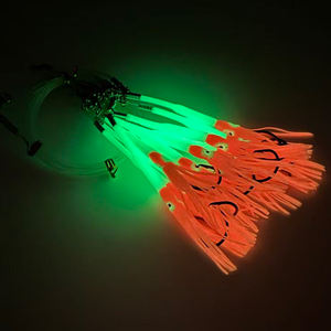 Aparejos <span class=keywords><strong>Sabiki</strong></span> de 10 anzuelos, conjuntos de líneas de pesca biomiméticas para calamar, aparejos para lubina y trucha de nariz larga, anti-mordedura, luminosos - Product Image 4