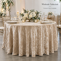 Nappe en velours écrasé champagne 220 GSM, linge de table de luxe pour banquets, décoration de mariage et de fêtes