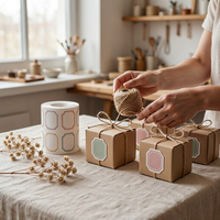 Rouleau d'autocollants de scellage vintage pour sacs de cadeaux de mariage et boîtes cadeaux de fête
