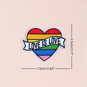New Design Iron on Punk Style Girl Power love Heart Patch for Clothing Bag Decoration - Product Image 5