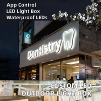 Boîte à lumière LED néon personnalisée pour la publicité extérieure, enseignes pour voitures et restaurants, étanches IP65, utilisation en bâtiment