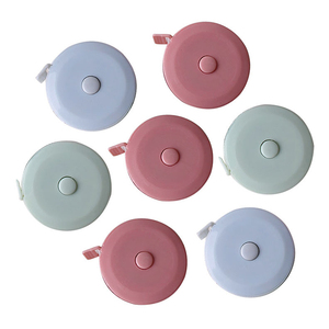 Premium 150/180/200cm nórdico colorido forma redonda retráctil Mini cinta métrica suave para coser Sastre <span class=keywords><strong>dieta</strong></span> - Product Image 3