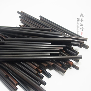 Natural <b>Bamboo</b> <b>Straws</b> Deep Carbonization Reusable Eco Friendly For Drinking Water Juice Coffee Stirring Sticks Solid Color ZX 03 - Product Image 4